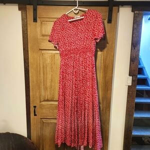 Suzy Shier Red Floral Dress